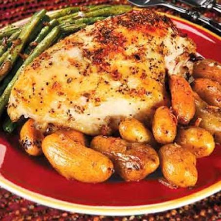 Penzeys Baked Chicken Breasts with Fingerling Potatoes