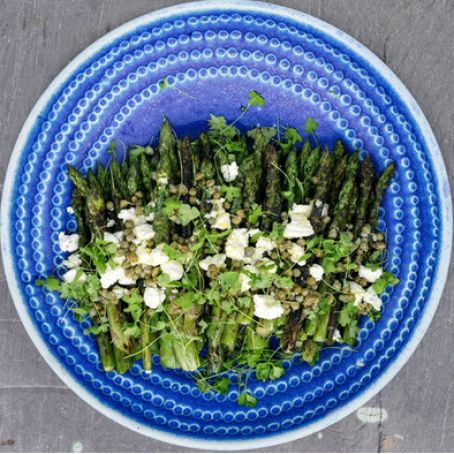 Grilled Asparagus with Caper Salsa