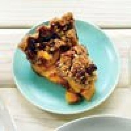 Deep-Dish Peach Pie with Pecan Streusel Topping