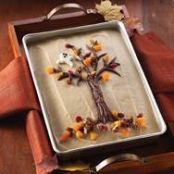 MARBLE MAPLE FALLING LEAVES CAKE