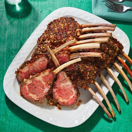 Sun-Dried Tomato & Parmesan-Crusted Rack of Lamb
