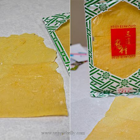 Tofu Skin Roulade with Sage Mushroom Stuffing. A Vegetarian Thanksgiving Recipe