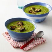 Roasted Broccoli Soup with Lemon & Parm