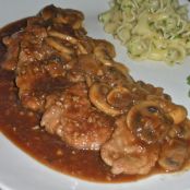 VEAL SCALLOPINE MARSALA WITH MUSHROOMS& THYME