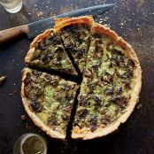 Roasted Brussels Sprout and Gruyère Quiche