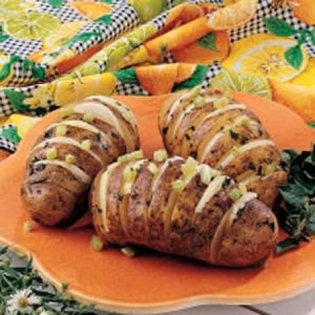 Grilled fan potatoes