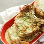 Slow Cooker Pork Chops w/ Creamy Herb Sauce