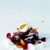 Honey Tagliatelli with Frozen Mató Cheese Dust