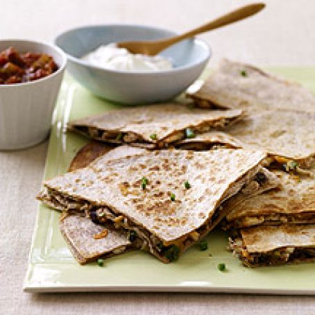 CHICKEN AND CHEESE QUESADILLAS