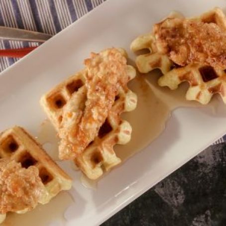 Buttermilk Waffles with Buttermilk Fried Chicken Tenders