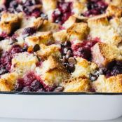 Raspberry Chocolate Bread Pudding