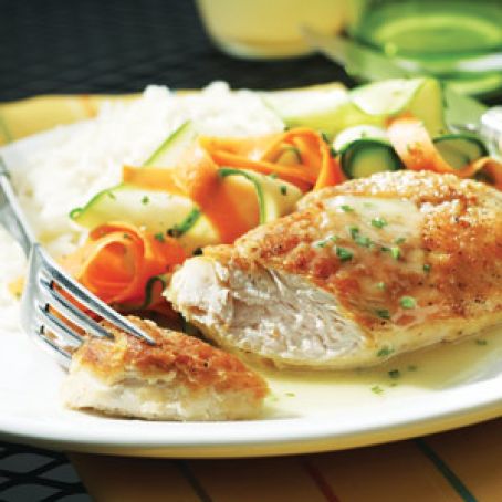 Fizzy Chicken with Lemon Vinaigrette