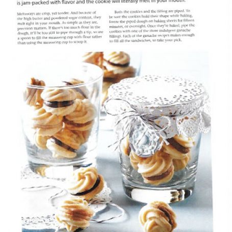 Meltaway Sandwich Cookies with Ganache Fillings