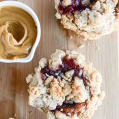Peanut Butter and Jelly Crumb Muffins