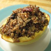 Quinoa and Mushroom Stuffed Squash