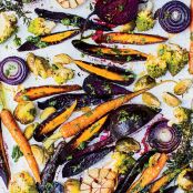 Chicken-Fat-Roasted Vegetables with Gremolata