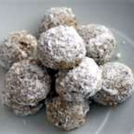 Holiday snowball cookies