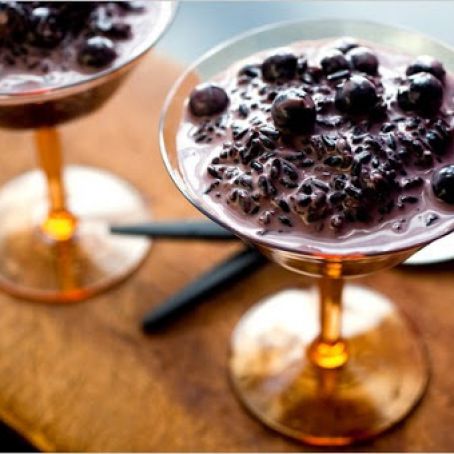 FORBIDDEN RICE PUDDING w/BLUEBERRIES