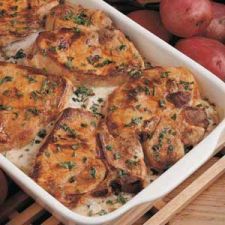 Scalloped Potatoes and Pork Chops