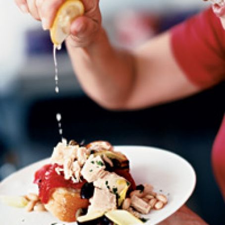 TUNA*****Lemony Tuna and White Bean Antipasto Salad