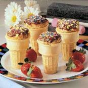 Strawberry Muffin Cones