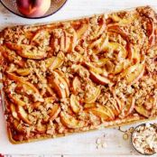 Peach Streusel Slab Pie