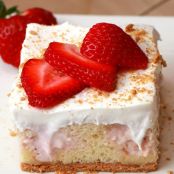 Strawberry Cheesecake Poke Cake