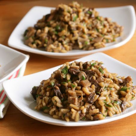 Beef Tender Tip and Wild Mushroom Risotto