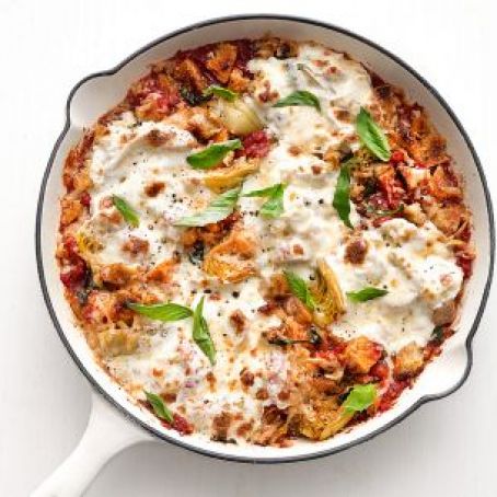 Skillet Chicken Parmesan with Artichokes