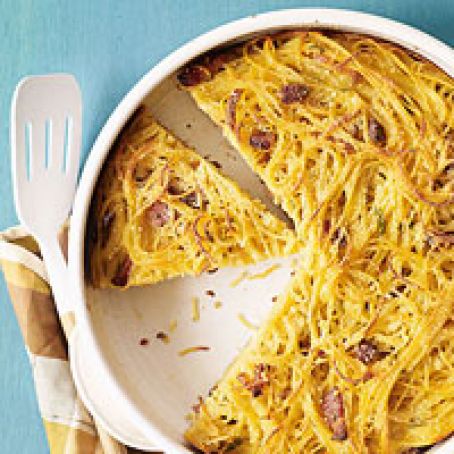 Spaghetti Carbonara Pie