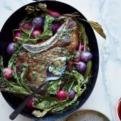 Rib Eye and Radishes in Bagna Cauda Butter
