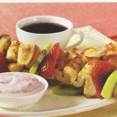 French Toast Fruit Kabobs with Dip