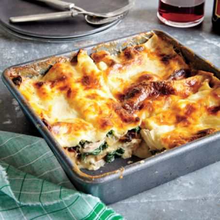 Chicken, Spinach, & Mushroom Lasagna (600 calories)