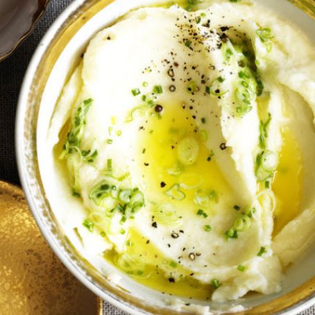 Creamy Mashed Potatoes  With Scallion-Chive Butter