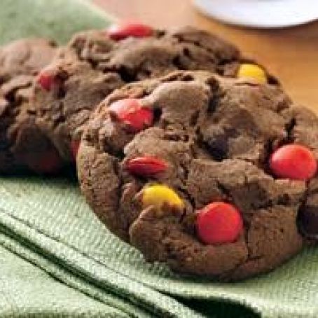 Chocolate-Peanut Butter Candy Cookies