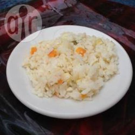 Sopa de arroz con verduras