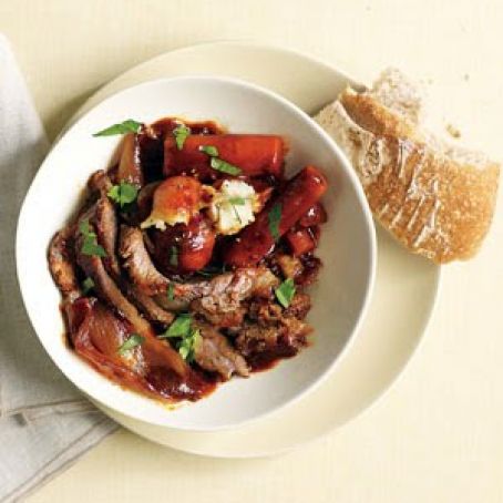 Slow-Cooker Coffee-Braised Brisket With Potatoes and Carrots