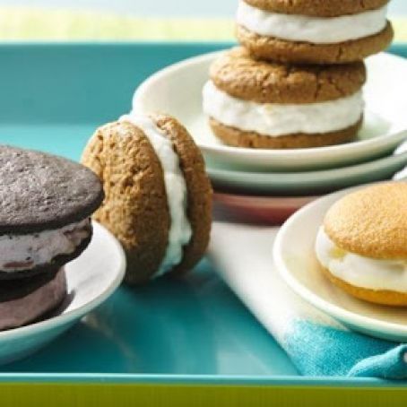 Chocolate Cherry FroYo Sandwiches