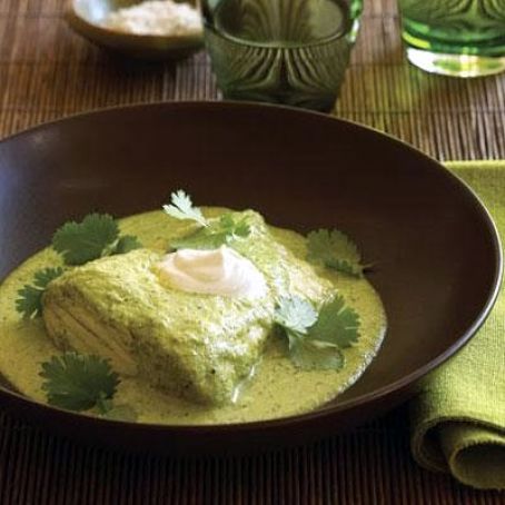 Halibut Baked in Fresh Green Salsa