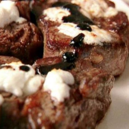 Filet Mignon with Balsamic Syrup and Goat Cheese I