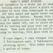 Mama's Sweet Pickles