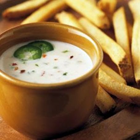 Pepper-Jack Cheese Sauce with French Fries
