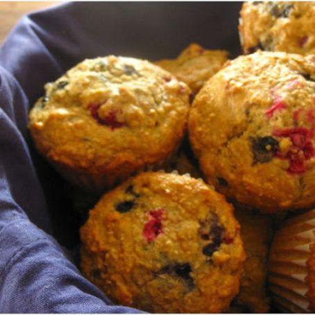 Copycat Tim Hortons Cranberry Blueberry Bran Muffins