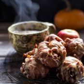 Pumpkin Spice, Maple Glazed Apple Fritters