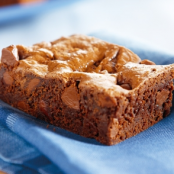 Fudgey and Thick Brownies with HERSHEY'S MINI KISSES Milk Chocolates