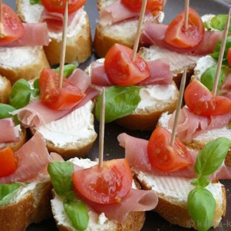 Ham, Basil Schnittchen