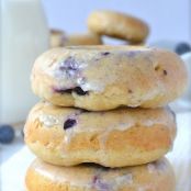 Baked Blueberry Ricotta Donuts