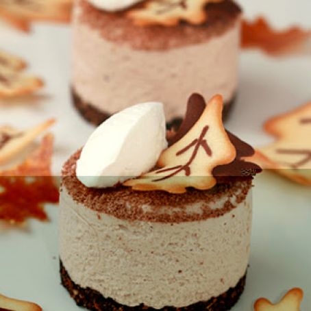 CAKE - Chestnut Mascarpone Mousse and Tuile Cookies