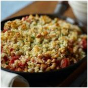 Baked White Beans with Panchetta and Breadcrumbs