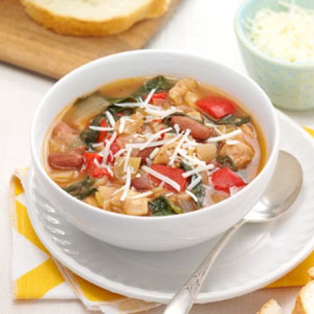 Herbed Chicken & Spinach Soup Recipe